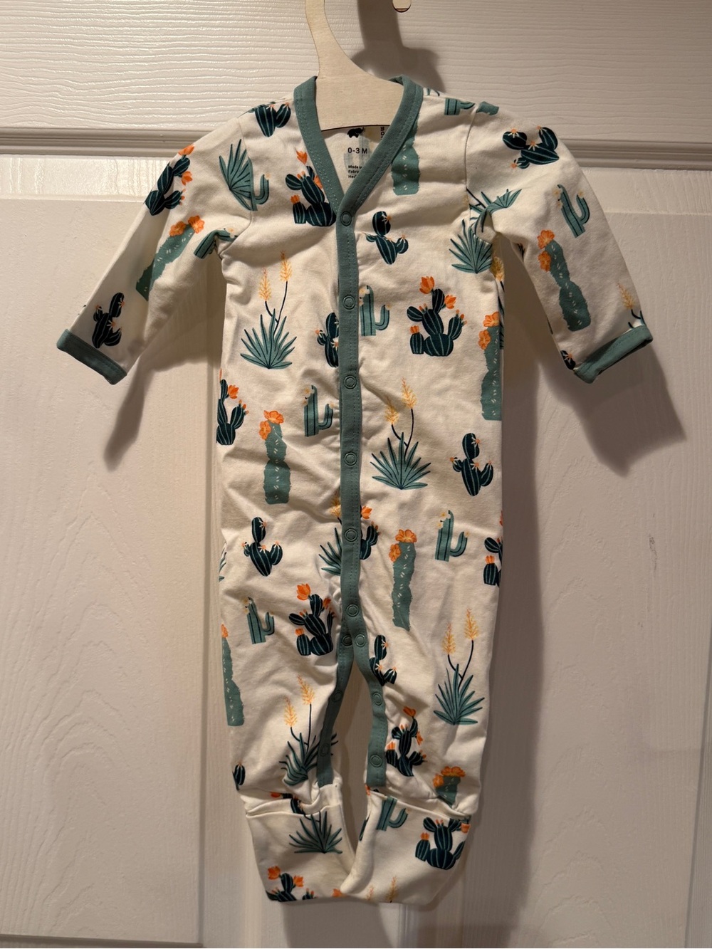 Monica + Andy Cactus One-Piece Footed Sleep & Play Pajamas 0-3M